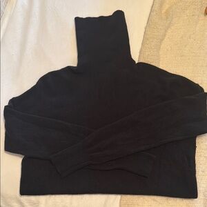 Nordstrom Black Cashmere Turtleneck Sweater Size Medium